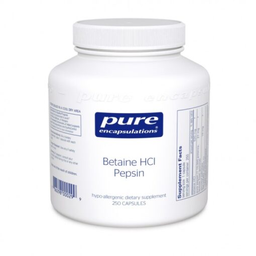 Betaine HCL Pepsin, 250 Capsules, Pure Encapsulations